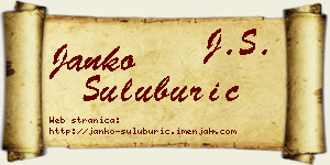 Janko Šuluburić vizit kartica
